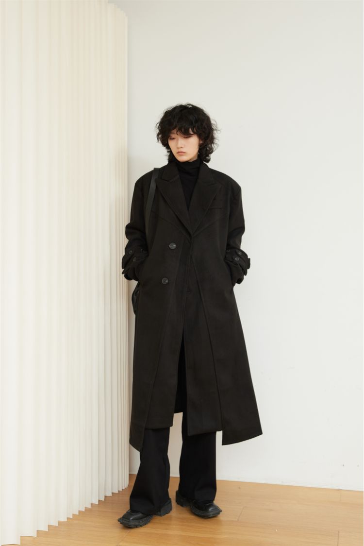 フェイクダブルレイヤーコート – QLOMONO