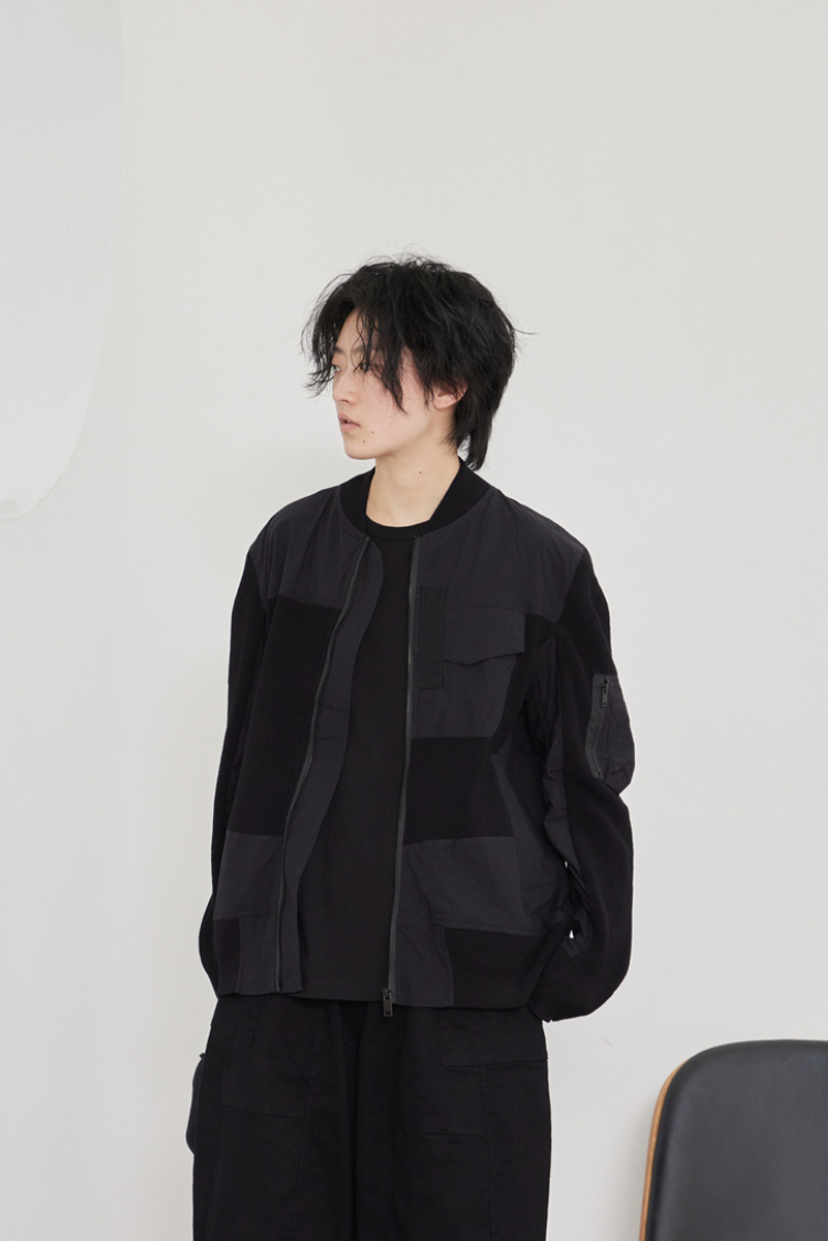 WE11DONE ショートスリーブ ジャケット 半袖 S 黒 ATTISESSION＞ジップ ショートスリーブ トップス