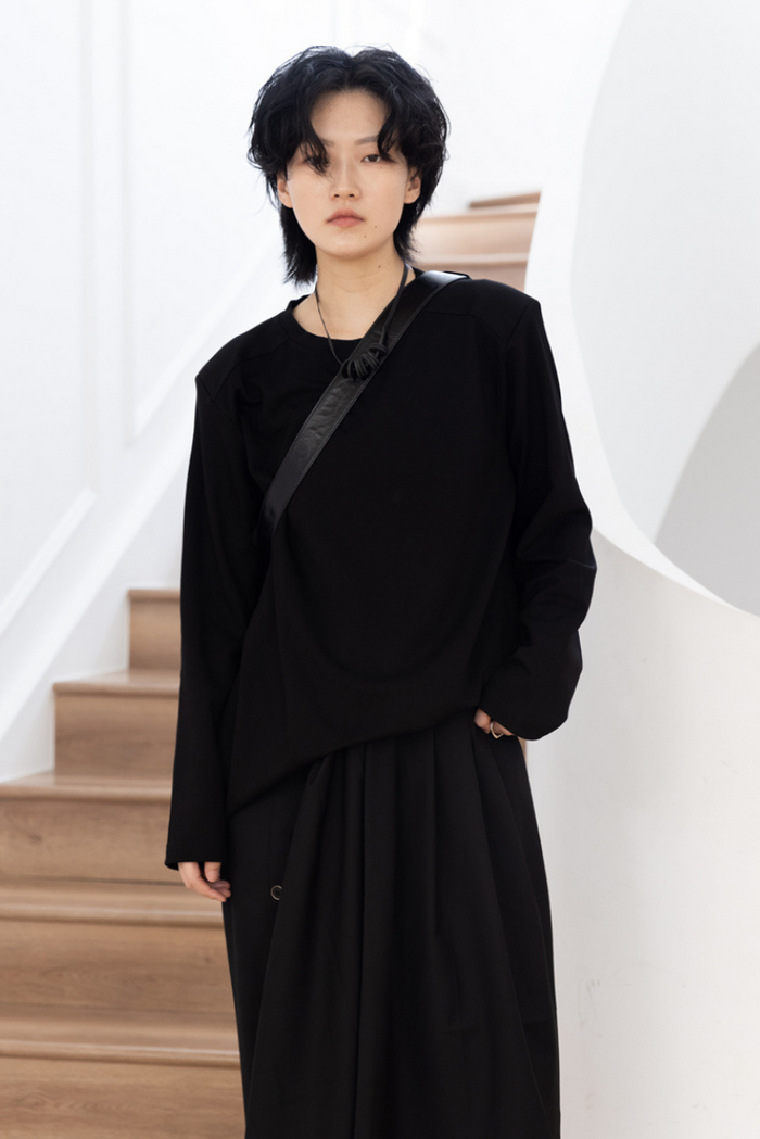 ブラック Tシャツ ショルダーパッド付き 10_b72fd389-320d-44fe-92e2-