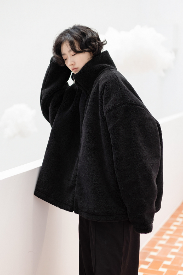 SLIGHT VOGUE 黒色スタンドカラージャケット