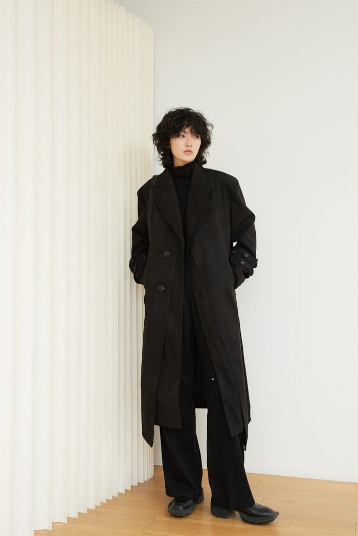 フェイクダブルレイヤーコート – QLOMONO