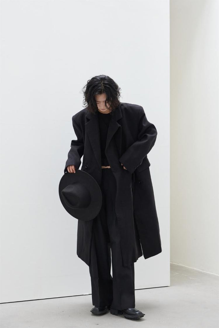 超希少✨美品 ロイヤルカシミヤ100% ダブルチェスター ロングコート L 黒 人気！ カシミア100 最高級 ロングコート コート ジャケット ダブル