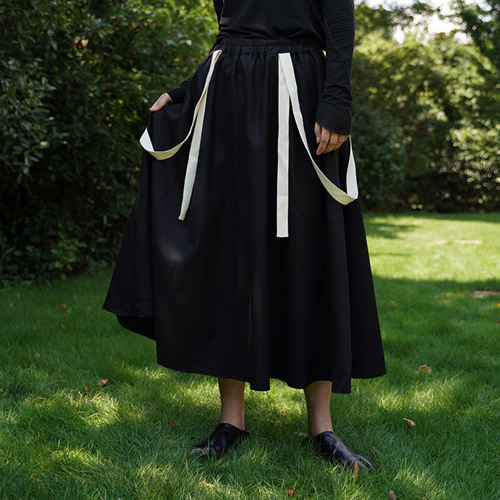 ホワイトストラップスカート – QLOMONO